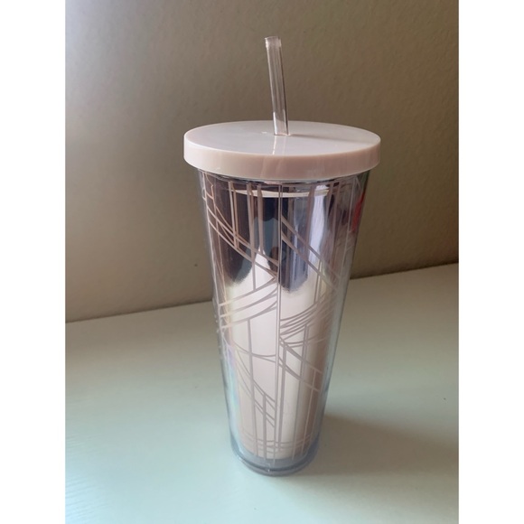 Starbucks Metallic Rose Gold Geometric 24oz Tumbler - Picture 2 of 5
